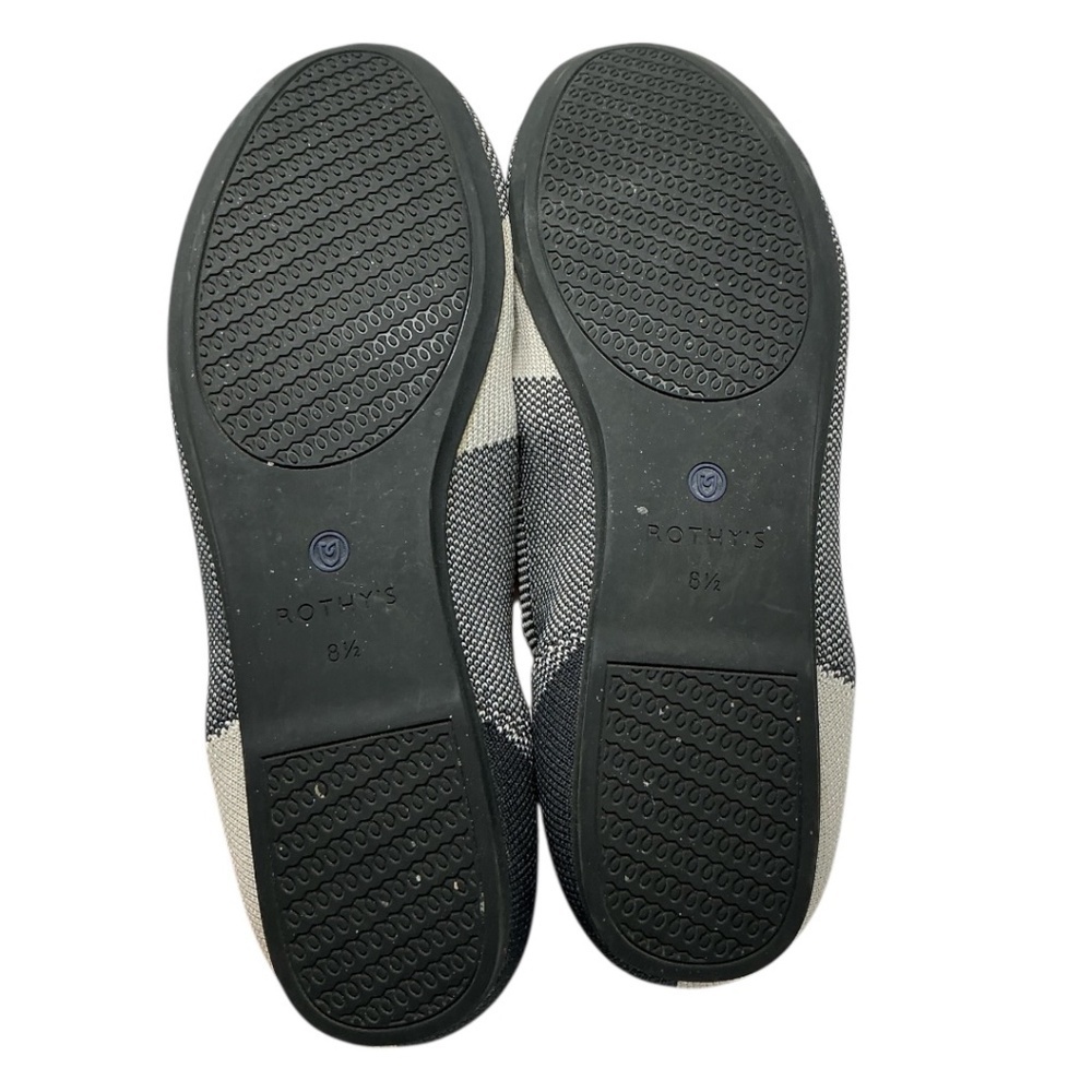 Rothy's The Flat in Cap Toe Black Flats - Picture 9 of 12